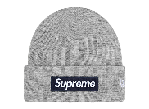 Supreme New Era Box Logo Beanie (FW25) Heather Grey