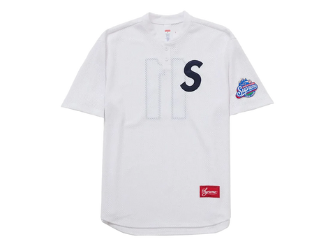 Supreme S Logo Baseball Henley (SS25) White
