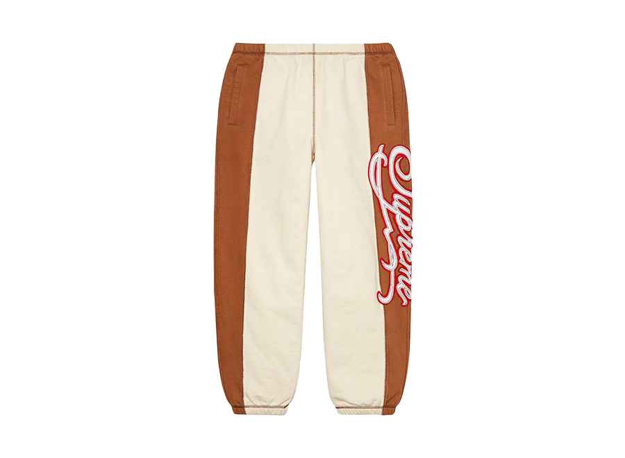 Supreme Paneled Script Sweatpant Natural (Pre-Owned)