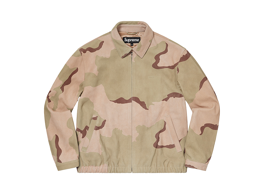 Supreme Suede Harrington Jacket Desert Camo