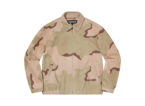 Supreme Suede Harrington Jacket Desert Camo