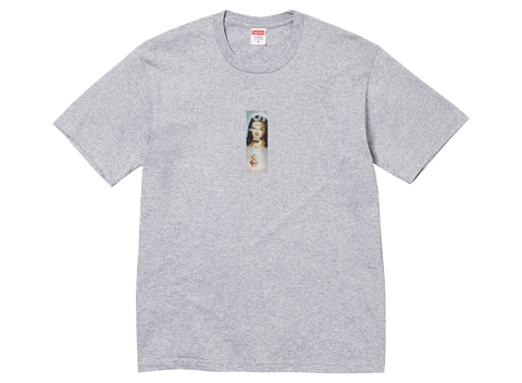 Supreme Prayer Box Logo Tee Heather Grey