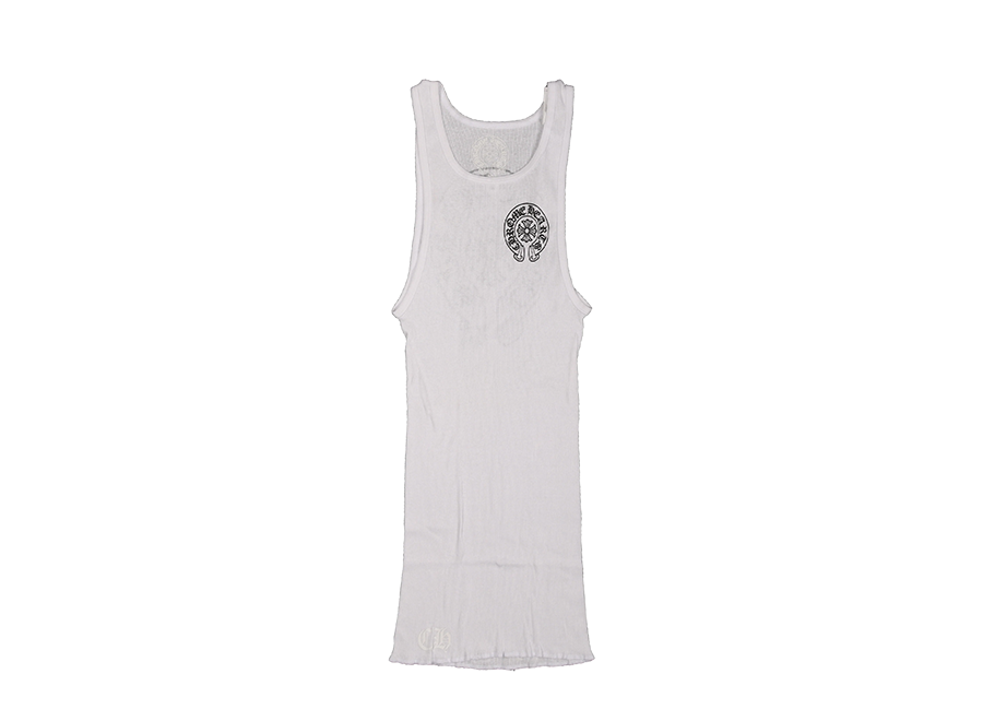 Chrome Hearts Horseshoe Ribbed Tank Top White