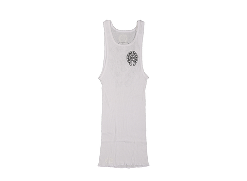 Chrome Hearts Horseshoe Ribbed Tank Top White