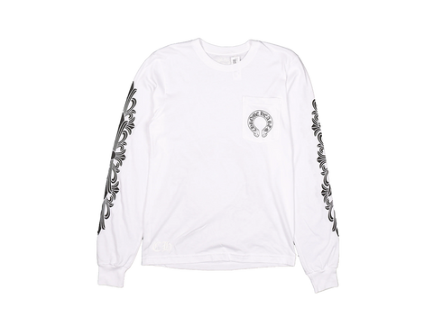 Chrome Hearts Floral Horseshoe L/S T-shirt White (Pre-Owned)