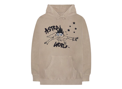 Travis Scott Astroworld Look Mom I Can Fly Hoodie Tan (Pre-Owned)