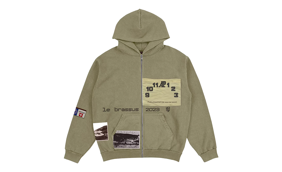 Travis Scott CJ x Audemars Piguet Le Brassus Zip Up Hoodie Khaki Brown (Pre-Owned)