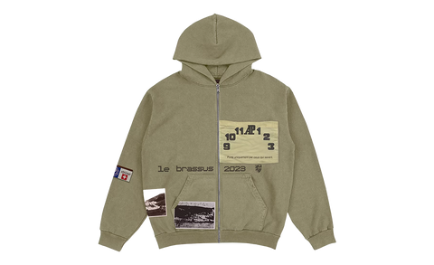 Travis Scott CJ x Audemars Piguet Le Brassus Zip Up Hoodie Khaki Brown (Pre-Owned)