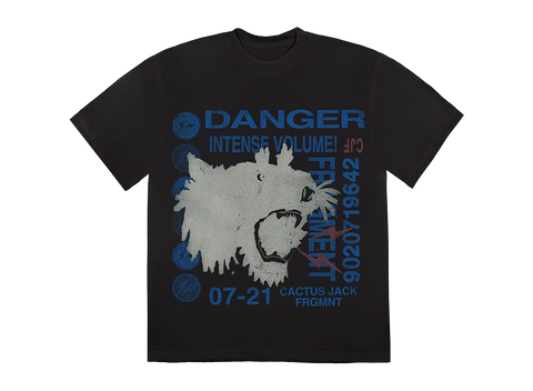 Travis Scott Cactus Jack For Fragment Danger Tee Washed Black (Pre-Owned)