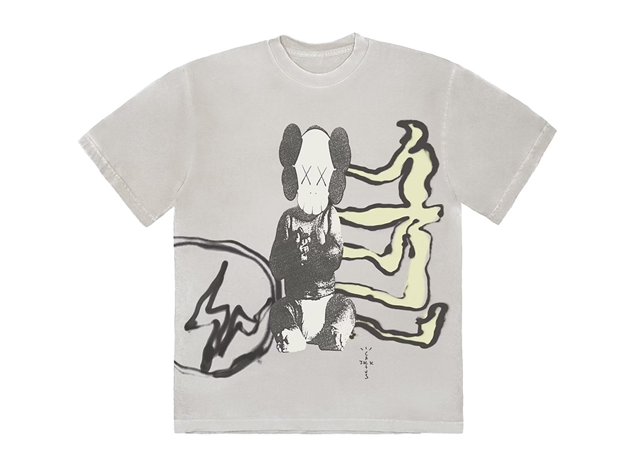 Travis Scott Cactus Jack + Kaws For Fragment Tee Aged Yellow