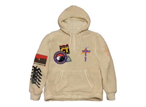 Travis Scott Cactus Trails Half-Zip Sherpa Hoodie Cream (Pre-Owned)