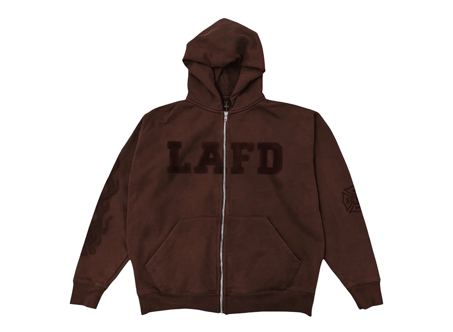 Travis Scott LAFD Zip Hoodie Brown (Pre-Owned)