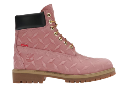 Timberland 6" Premium Waterproof Boot Supreme Diamond Plate Pink