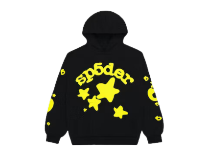 Sp5der Beluga Hoodie Onyx/Yellow