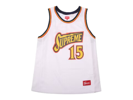 Supreme Bolt Basketball Jersey White