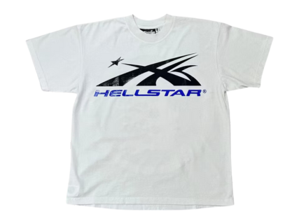 Hellstar Gel Sport Logo T-Shirt White/Blue