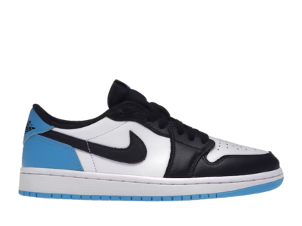 Jordan 1 Retro Low OG Black Dark Powder Blue (Women's) (Pre-Owned)