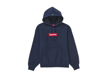 Supreme Box Logo Hooded Sweatshirt (FW24) Navy