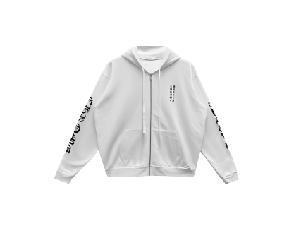 Chrome Hearts Vertical Logo Zip Up Hoodie