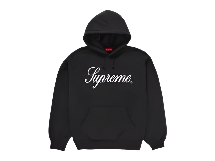 Supreme Embroidered Script Hooded Sweatshirt Black (Pre-Owned)