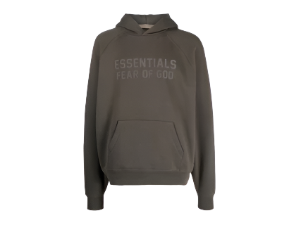 Fear of God Essentials Raglan Hoodie Gray Off Black (Pre-Owned)