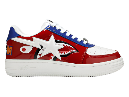 Bapesta Low M2 'Red Shark Face'