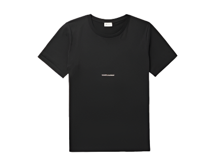 Saint Laurent Logo-Print Cotton-Jersey T-Shirt