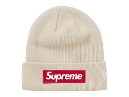 Supreme New Era Box Logo Beanie (FW24) Stone