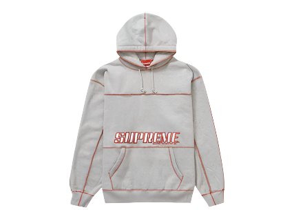 Supreme Coverstitch Hooded Sweatshirt Heather Grey (Pre-Owned)