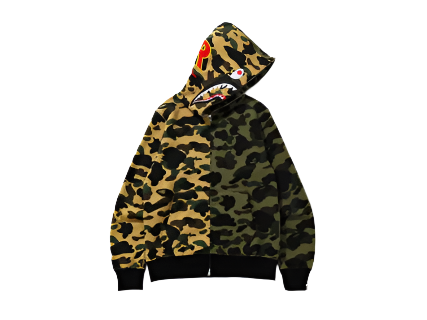 BAPE 1st Camo Half Shark Full Zip Hoodie