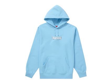 Supreme Bandana Box Logo Hooded Sweatshirt Light Blue