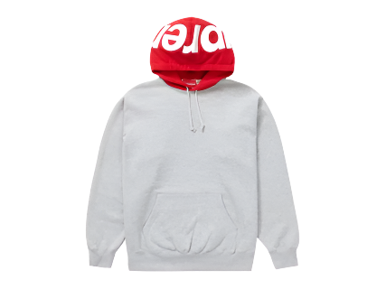Supreme Contrast Hooded Sweatshirt Heather Grey (Pre-Owned)