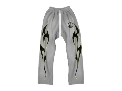 Hellstar Future Flames Sweatpants Grey/Green (Pre-Owned)