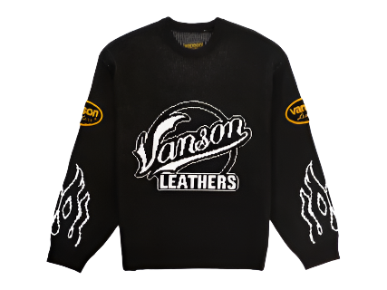 Supreme Vanson Leathers Sweater Black (Pre-Owned)
