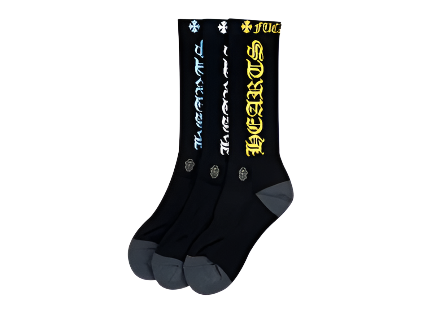 Chrome Hearts 3-Pack CH Socks Multicolor/Black