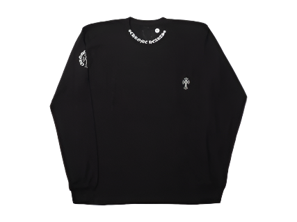 Chrome Hearts Neck Print Cross Logo L/S T-Shirt (Pre-Owned)
