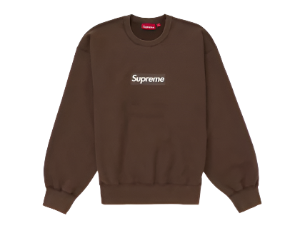 Supreme Washed Box Logo Crewneck Brown (Pre-Owned)