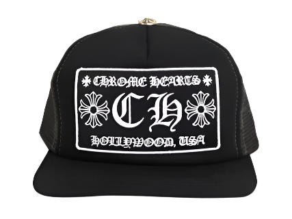 Chrome Hearts CH Hollywood Trucker Hat Black (Pre-Owned)