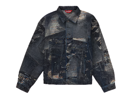 Supreme Archive Denim Jacquard Trucker Jacket (Pre-Owned)
