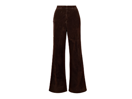 Loewe Stretch-Cotton Velvet Straight-Leg Pants