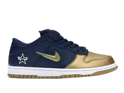 Nike SB Dunk Low Supreme Jewel Swoosh Gold (Pre-Owned)