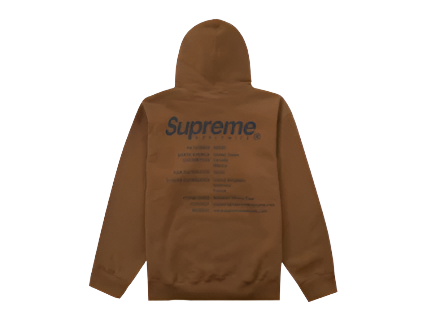 Supreme Worldwide Hooded Sweatshirt Olive Brown (Pre-Owned)