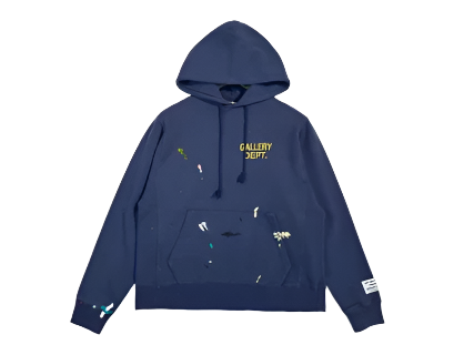 Gallery Dept. Logo Painted Navy Hoodie (Pre-Owned)