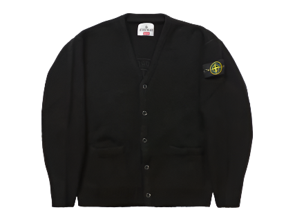 Supreme Stone Island Bouclé Cardigan Black (Pre-Owned)