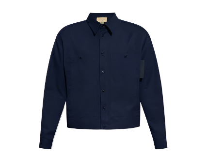 Gucci Dark Blue Cotton Canvas