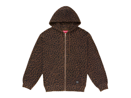 Supreme Hooded Zip Up Thermal (SS25) Leopard (Pre-Owned)