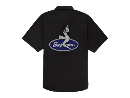 Supreme Rhinestone Pin Up S/S Work Shirt Black (Pre-Owned)