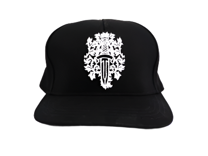 Chrome Hearts Dagger Denim Baseball Hat Black/White (Pre-Owned)
