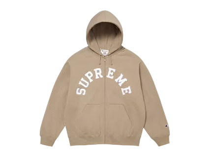 Supreme x Champion Zip Up Hoodie Beige (Pre-Owned)