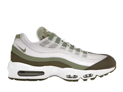 Nike Air Max 95 White Medium Olive Oil Green